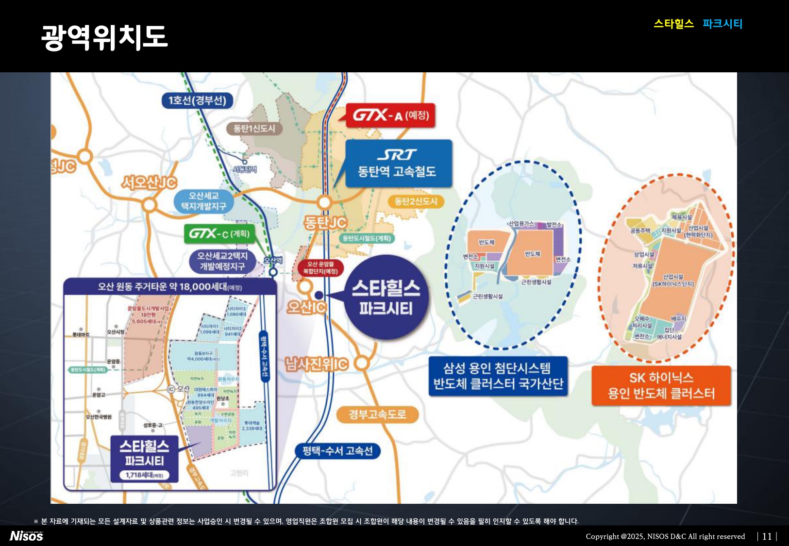 남동탄 서희스타힐스 파크시티 광역위치도
